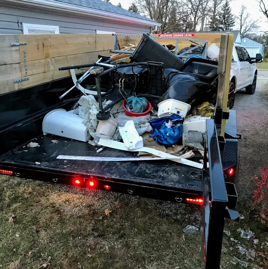 Roll-off dumpster delivered to a residential driveway in Wooster