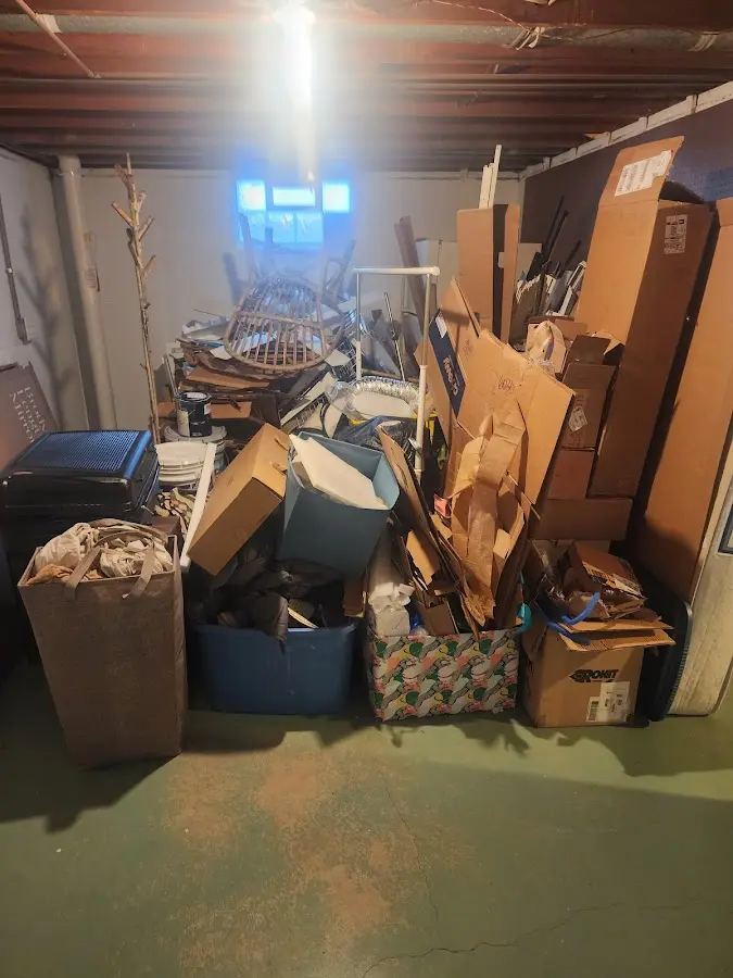 Roll-off dumpster container at job site for 8 Yard Dumpster Rental in Wooster